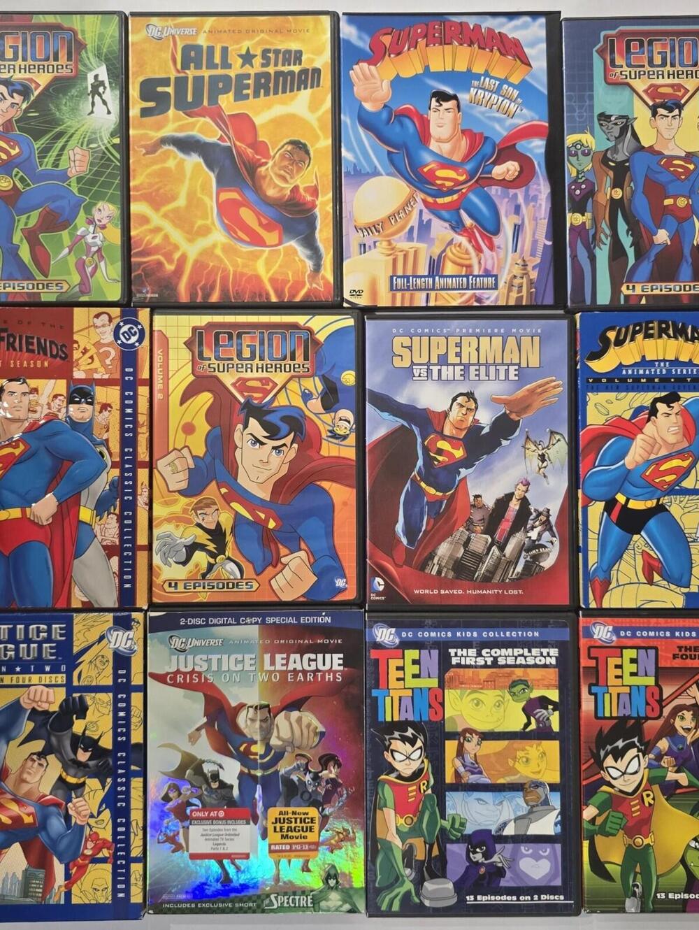 Lot 20 DC Animated DVD Lot Superman Justice League Teen Titans Complete Seasons